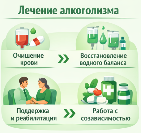лечение алкоголизма в Копейске этапы